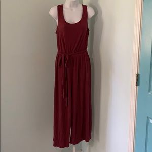 Lauren Conrad maroon knit XL jumpsuit